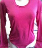 Body rosa,visco,manga longa